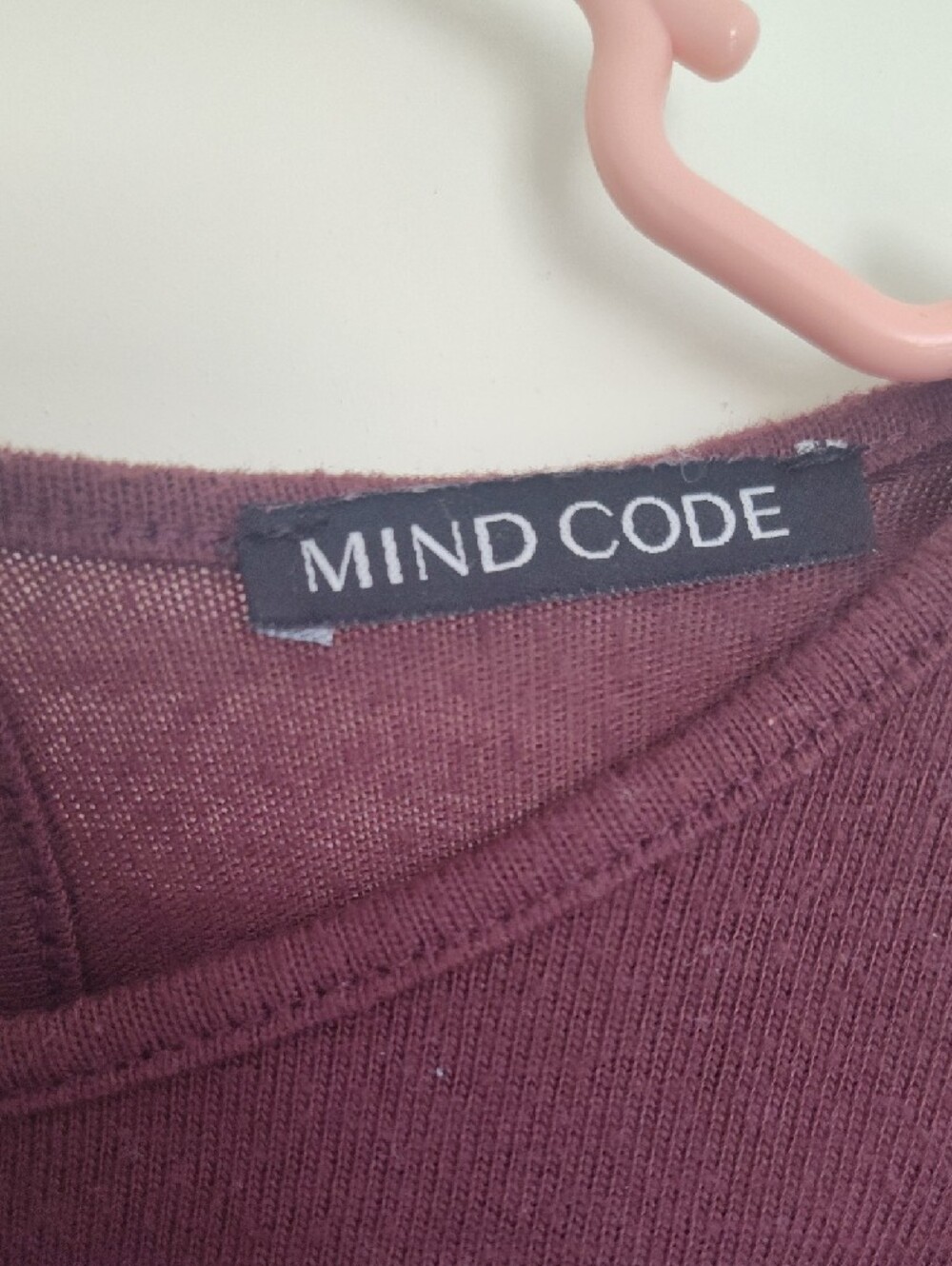 Mind Code Burgundy Ruffle Sleeve Top - Picture 2 of 4